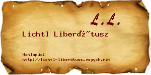 Lichtl Liberátusz névjegykártya
