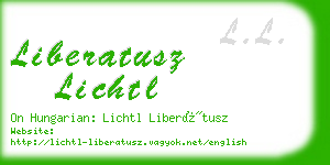 liberatusz lichtl business card